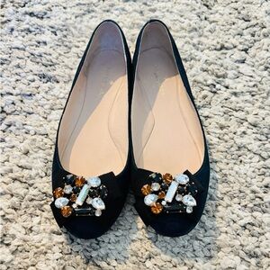 Kate Spade Navy Jeweled Ballet Flats